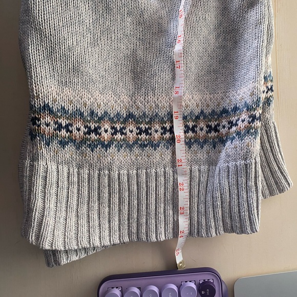 Tiara International Vintage Fair Isle Zip Up Sweater - Picture 10 of 10